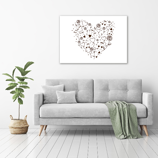 Tableau sur toile Coeurs