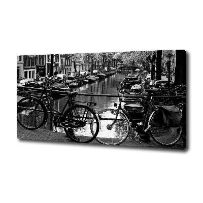 Tableau toile imprimée Vélos à Amsterdam