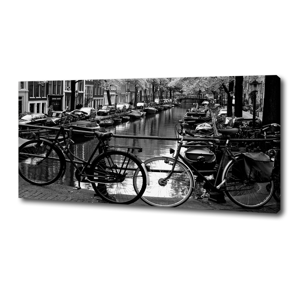 Tableau toile imprimée Vélos à Amsterdam