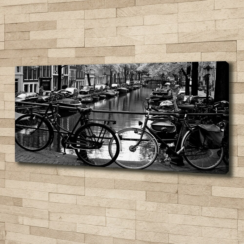 Tableau toile imprimée Vélos à Amsterdam