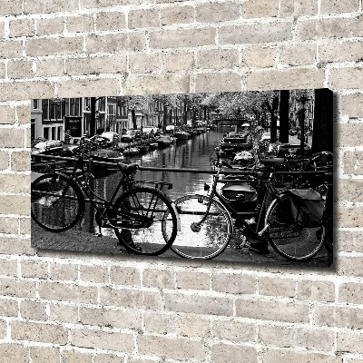 Tableau toile imprimée Vélos à Amsterdam