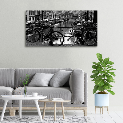 Tableau toile imprimée Vélos à Amsterdam