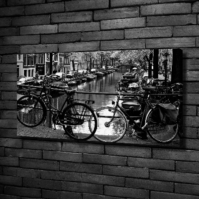 Tableau toile imprimée Vélos à Amsterdam