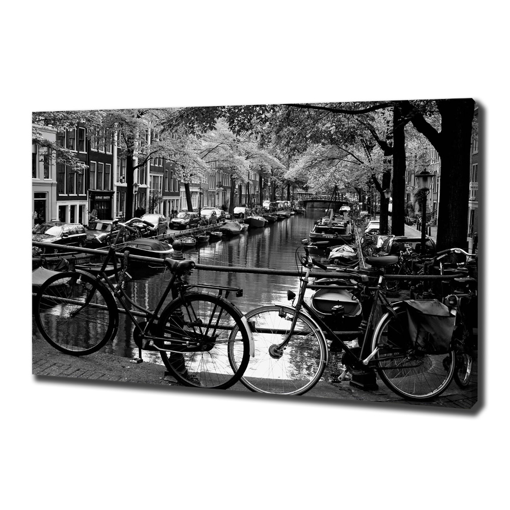 Tableau toile imprimée Vélos à Amsterdam