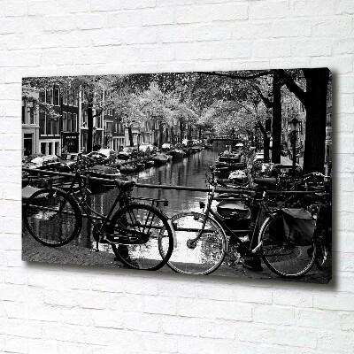 Tableau toile imprimée Vélos à Amsterdam