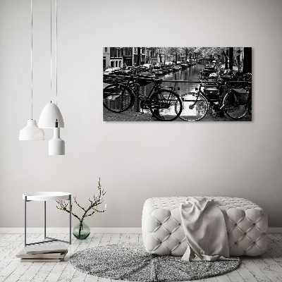 Tableau toile imprimée Vélos à Amsterdam