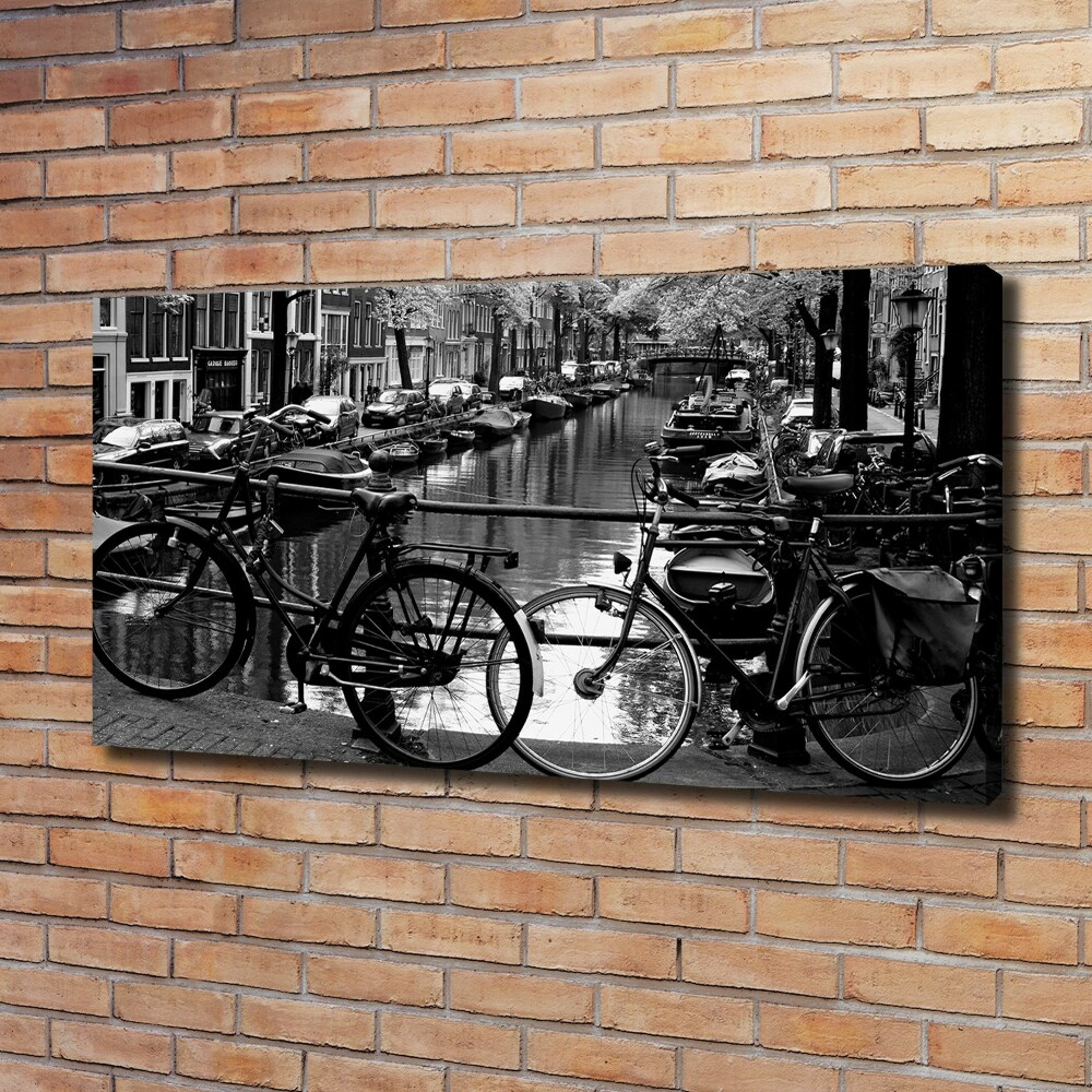 Tableau toile imprimée Vélos à Amsterdam