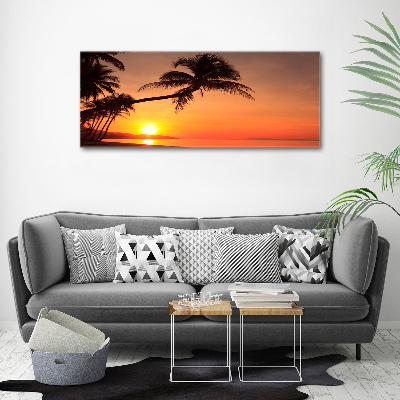 Tableau photo sur toile Plage du coucher de soleil