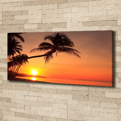 Tableau photo sur toile Plage du coucher de soleil