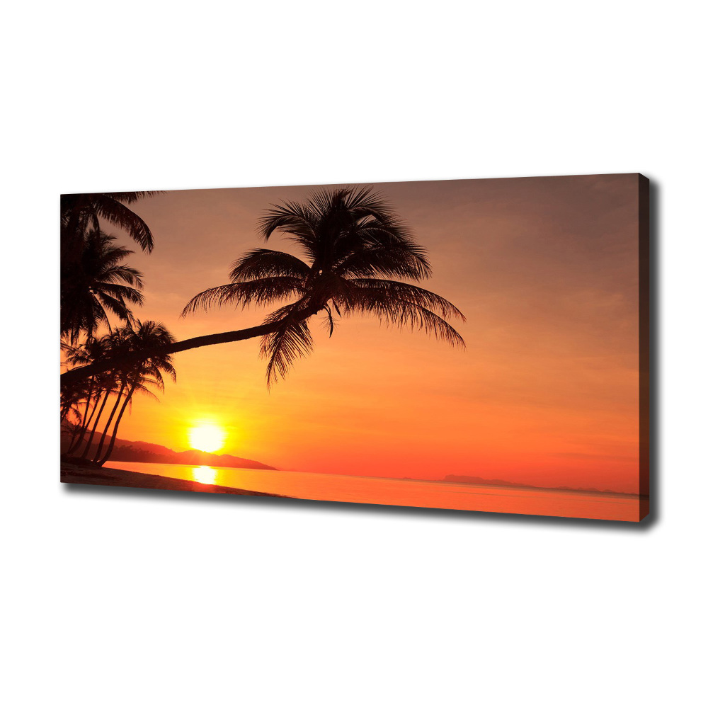 Tableau photo sur toile Plage du coucher de soleil