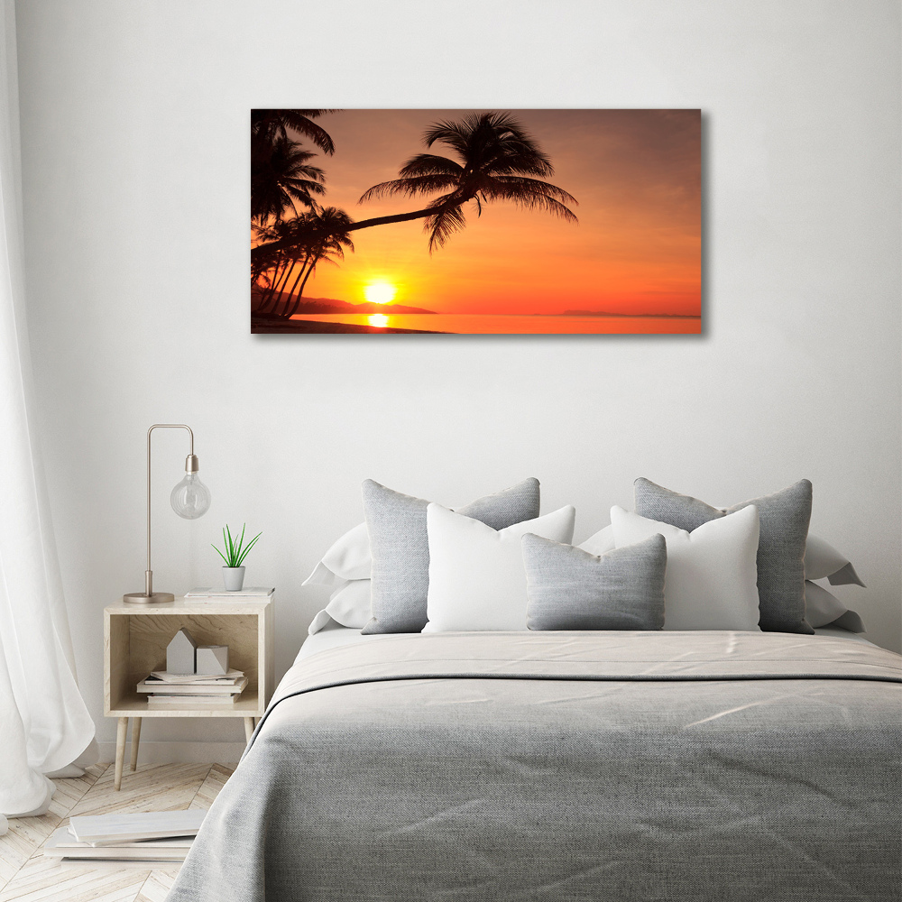 Tableau photo sur toile Plage du coucher de soleil