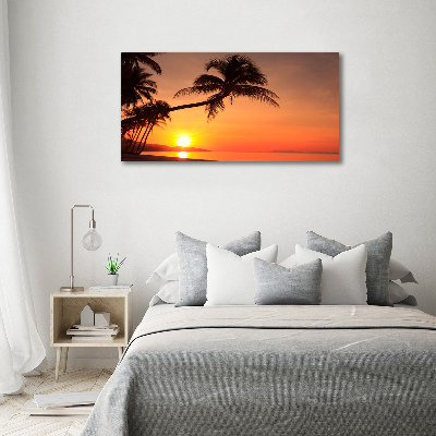 Tableau photo sur toile Plage du coucher de soleil