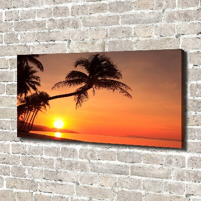 Tableau photo sur toile Plage du coucher de soleil