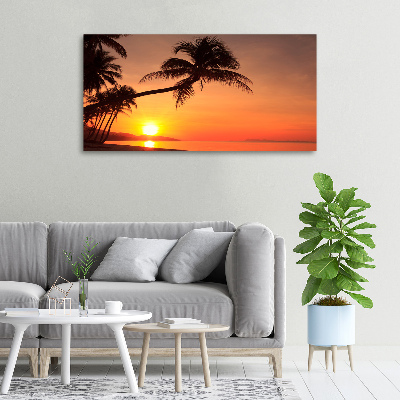 Tableau photo sur toile Plage du coucher de soleil