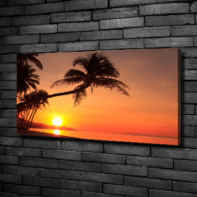 Tableau photo sur toile Plage du coucher de soleil