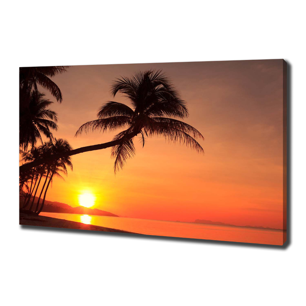 Tableau photo sur toile Plage du coucher de soleil