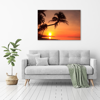 Tableau photo sur toile Plage du coucher de soleil