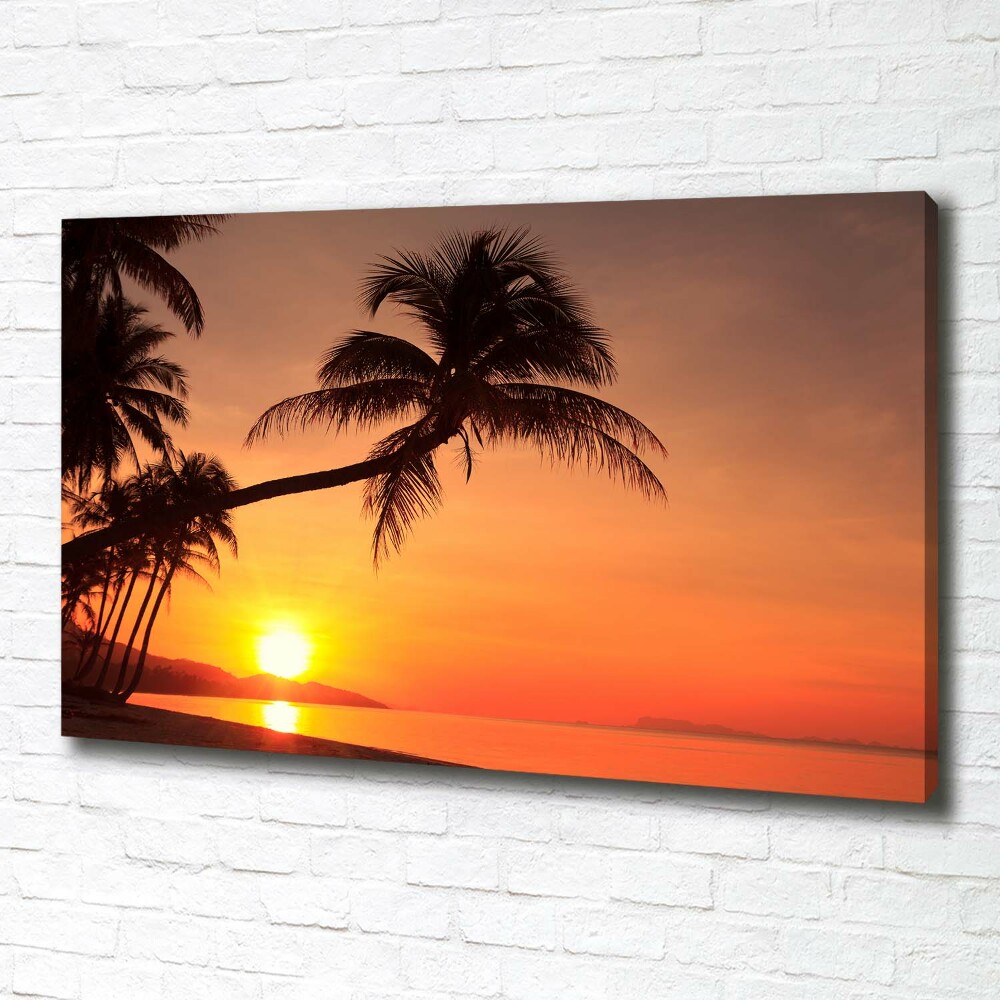 Tableau photo sur toile Plage du coucher de soleil