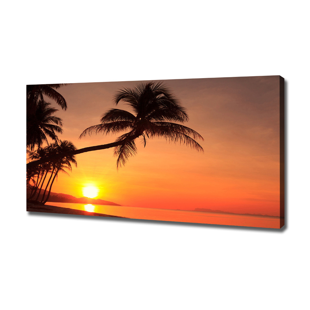 Tableau photo sur toile Plage du coucher de soleil