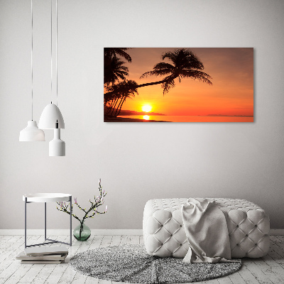 Tableau photo sur toile Plage du coucher de soleil