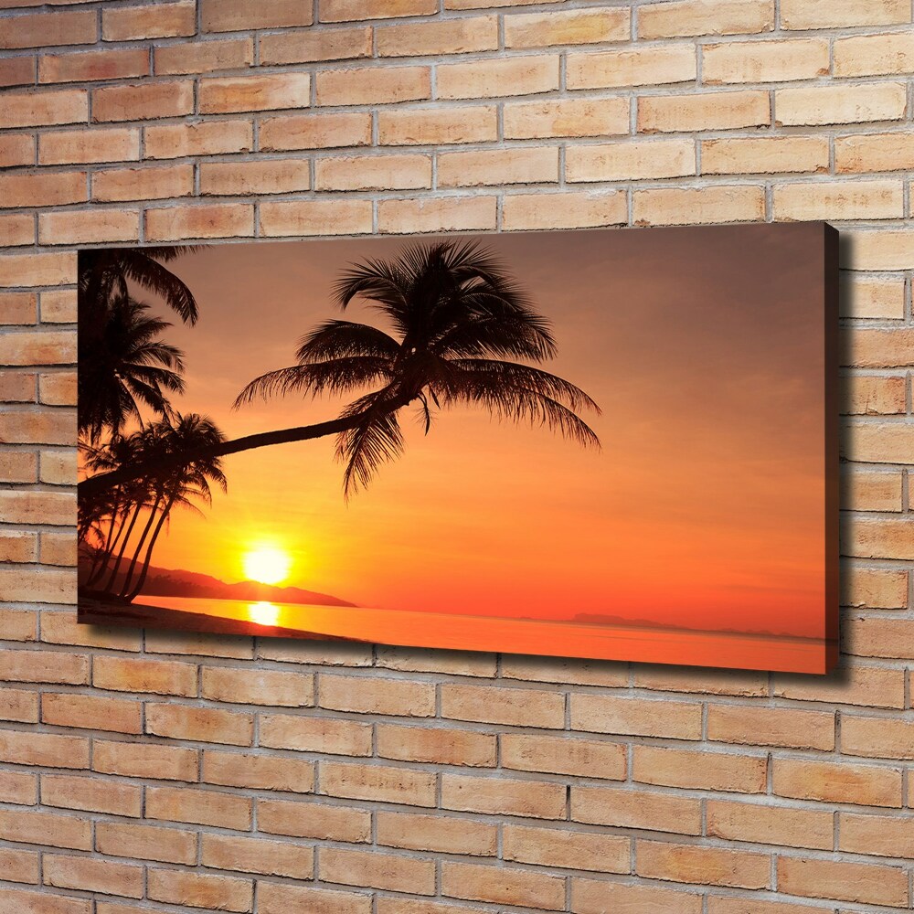 Tableau photo sur toile Plage du coucher de soleil