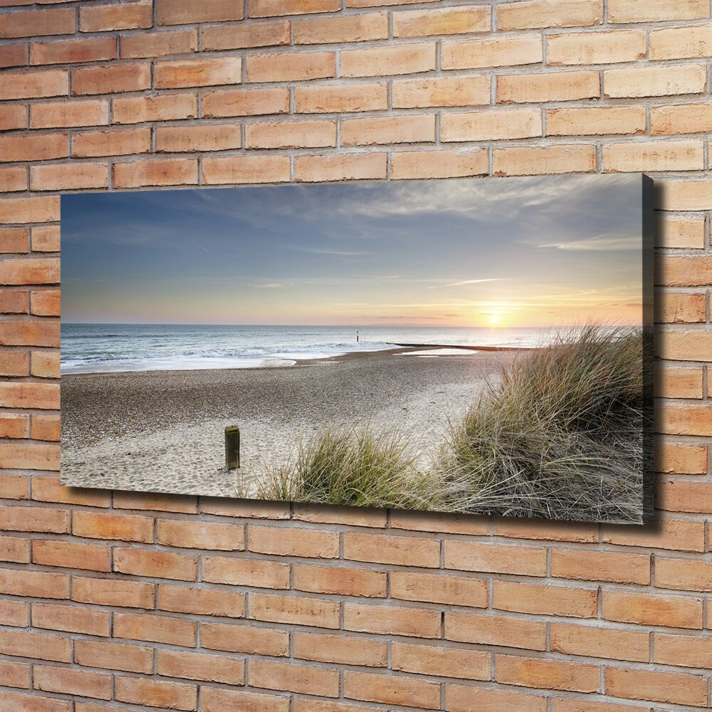 Tableau toile imprimée Coucher de soleil et dunes de sable