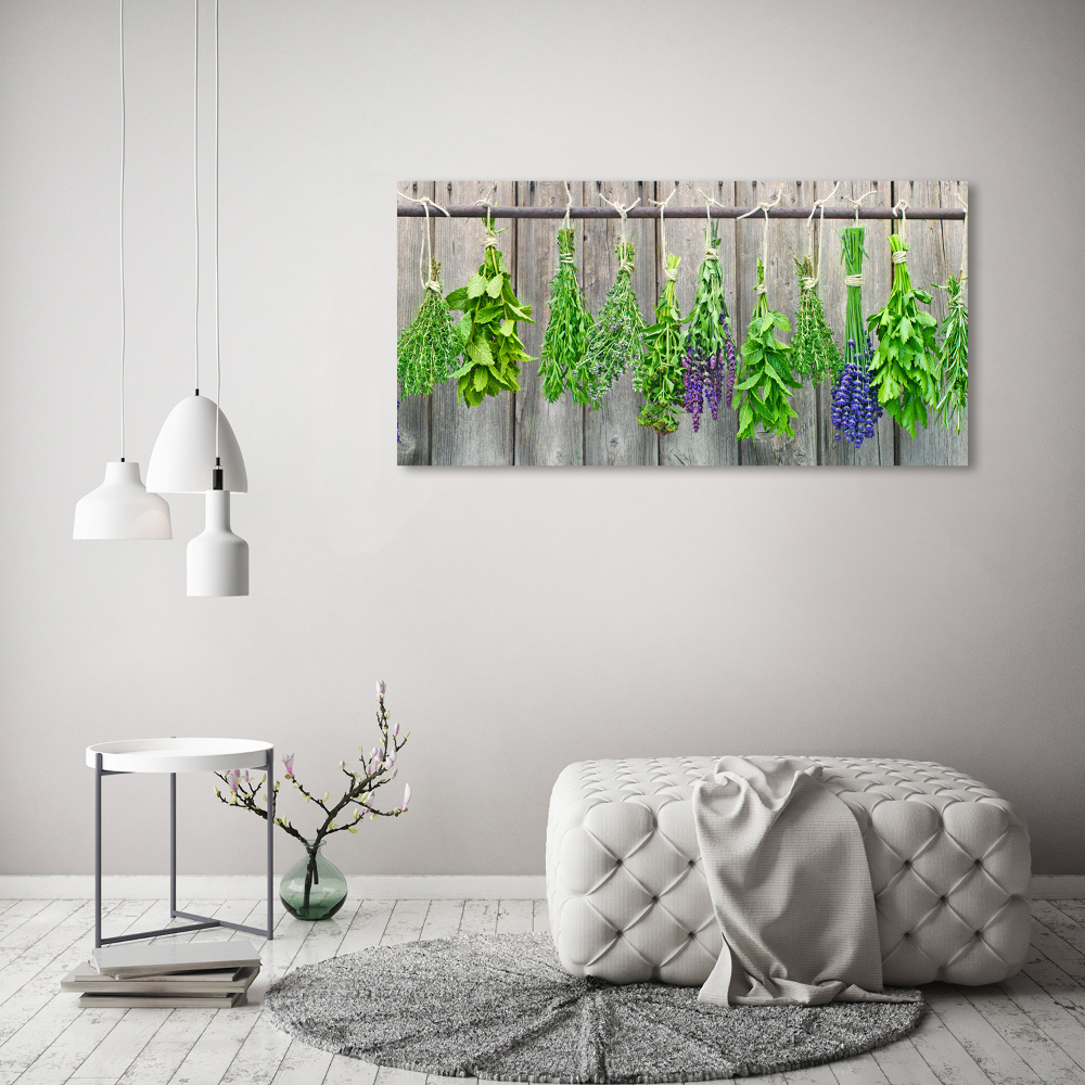 Tableau mural sur toile Herbes sur un fil