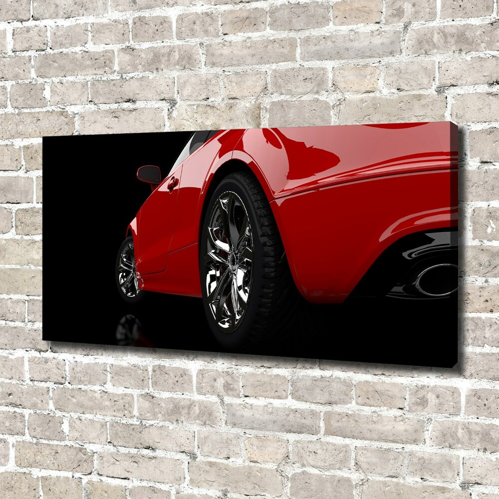 Tableau sur toile Voiture rouge