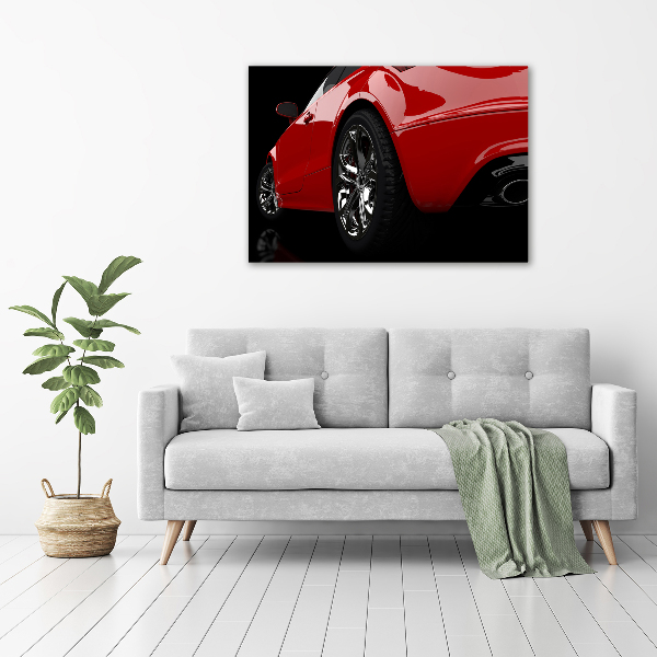 Tableau sur toile Voiture rouge