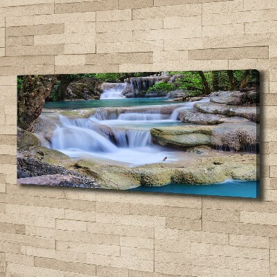 Tableau photo sur toile Cascade dans la forêt