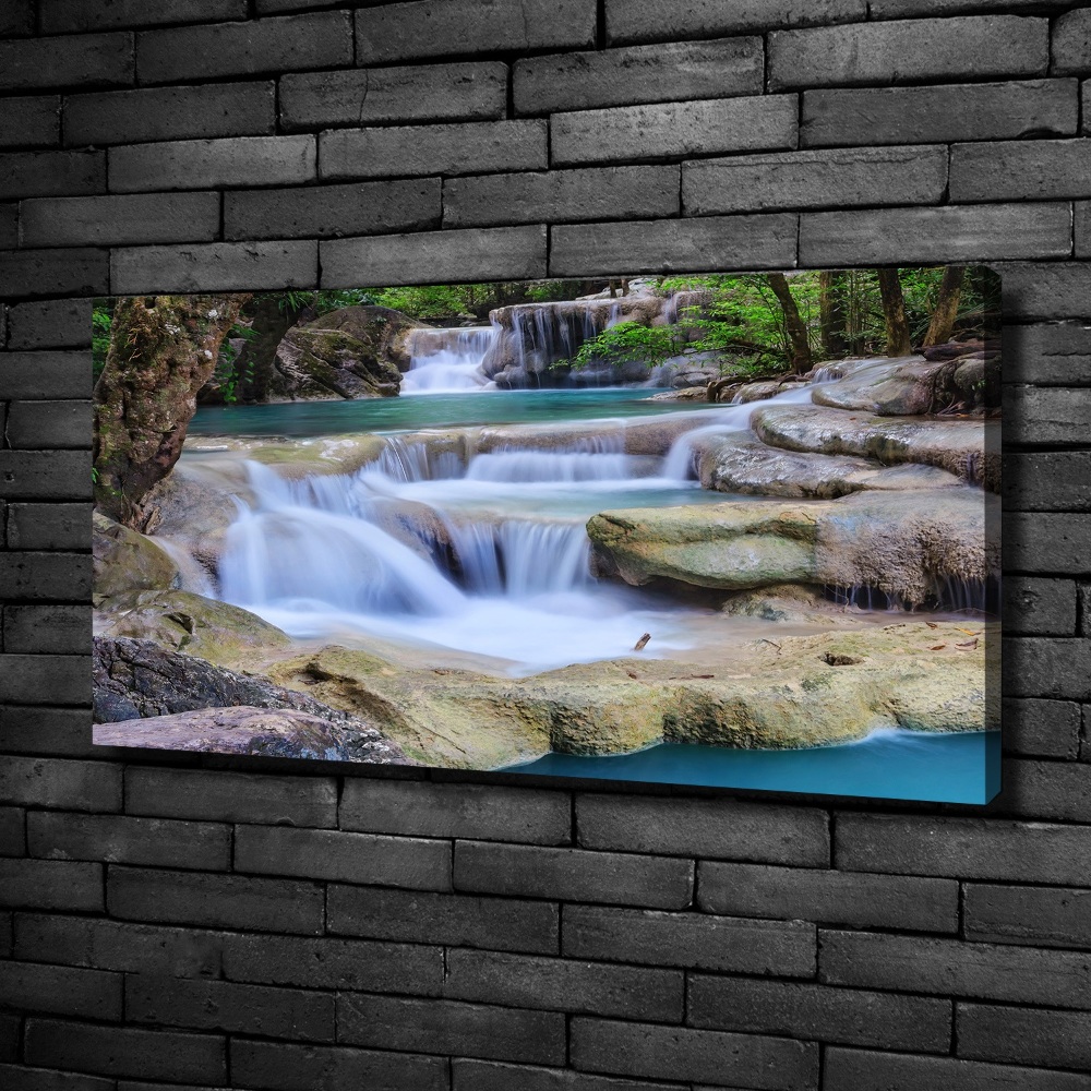 Tableau photo sur toile Cascade dans la forêt