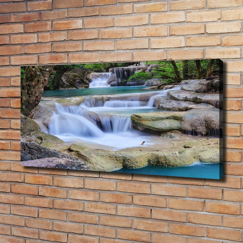 Tableau photo sur toile Cascade dans la forêt