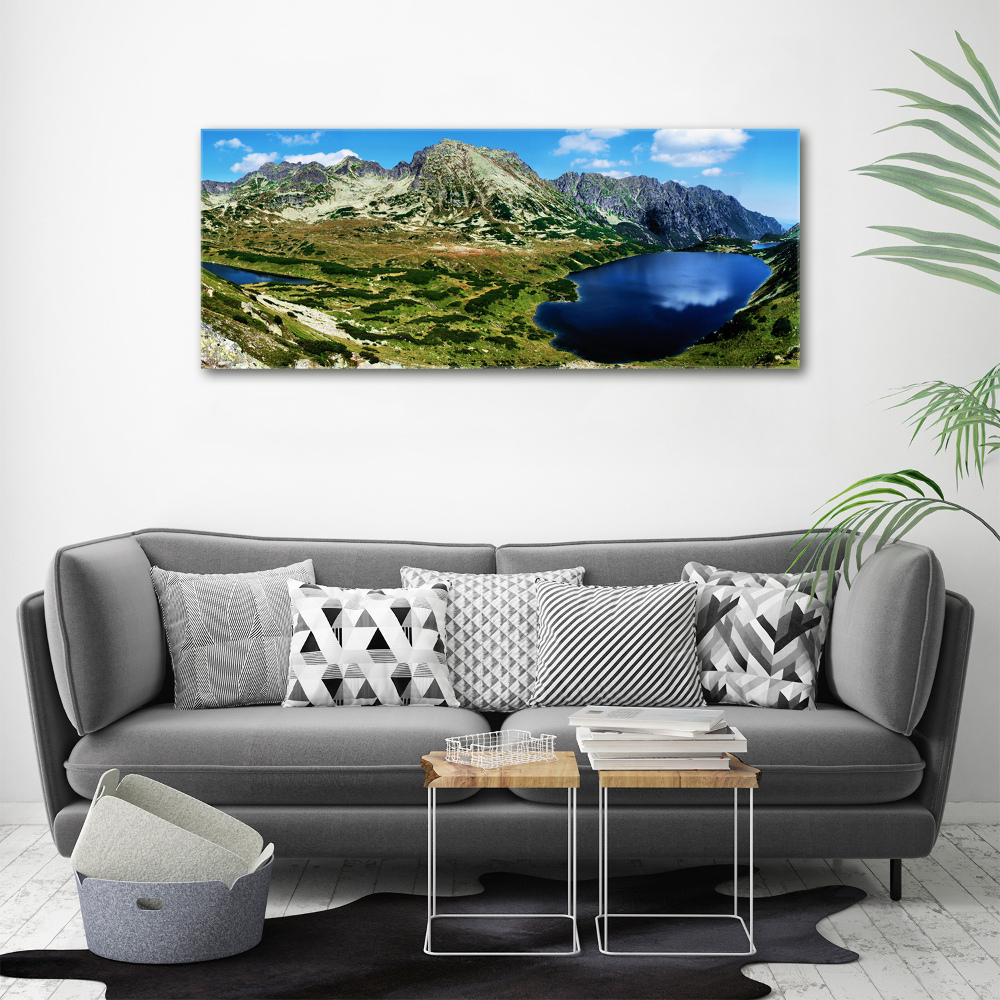 Tableau sur toile Vallée dans les montagnes