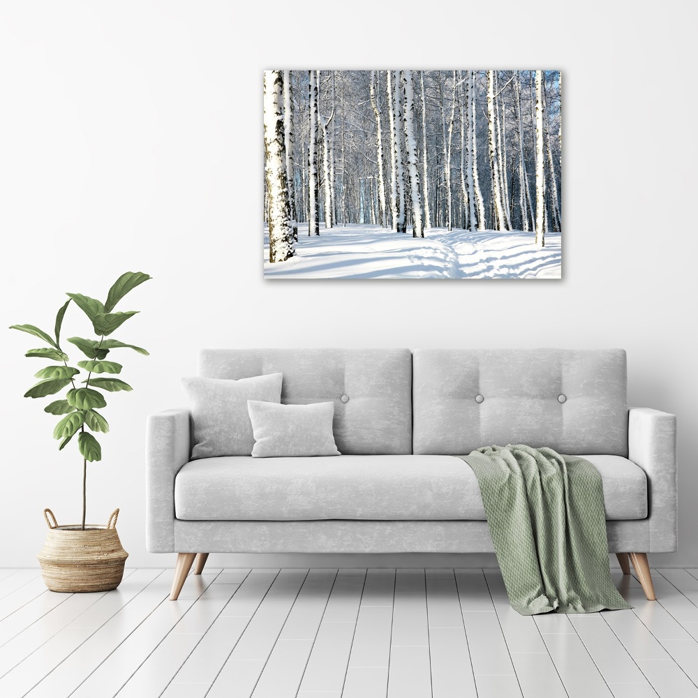 Tableau mural sur toile Forêt en hiver