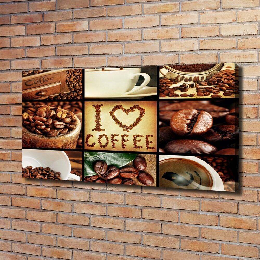 Tableau toile imprimée Collage de café