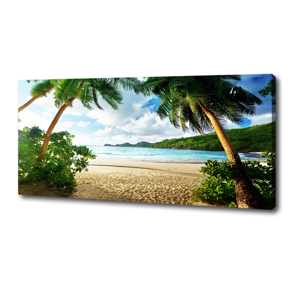 Tableau mural sur toile Palmiers sur la plage