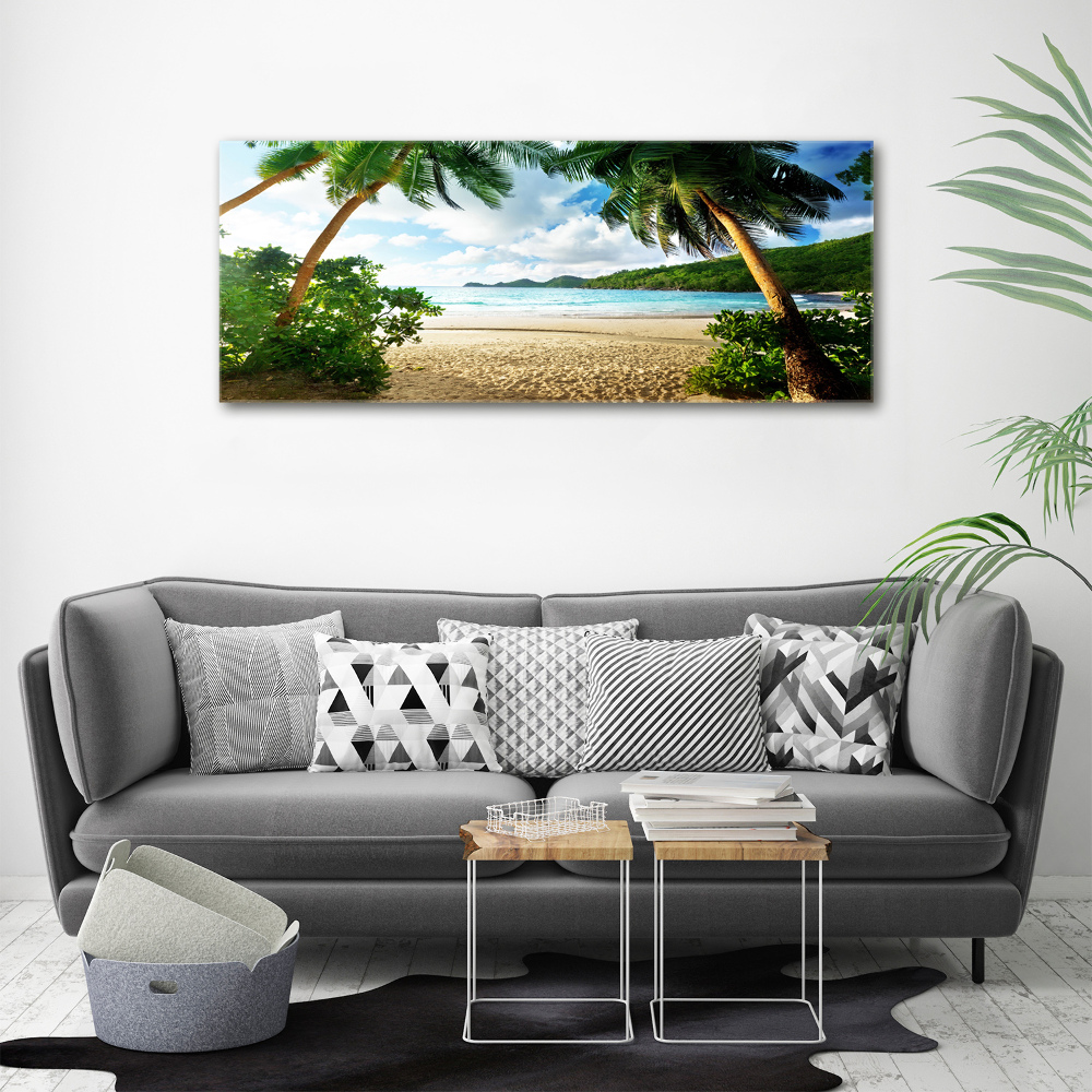 Tableau mural sur toile Palmiers sur la plage