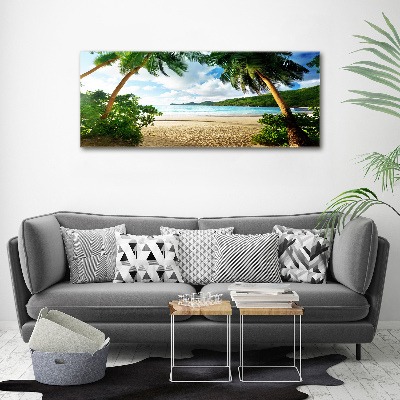 Tableau mural sur toile Palmiers sur la plage