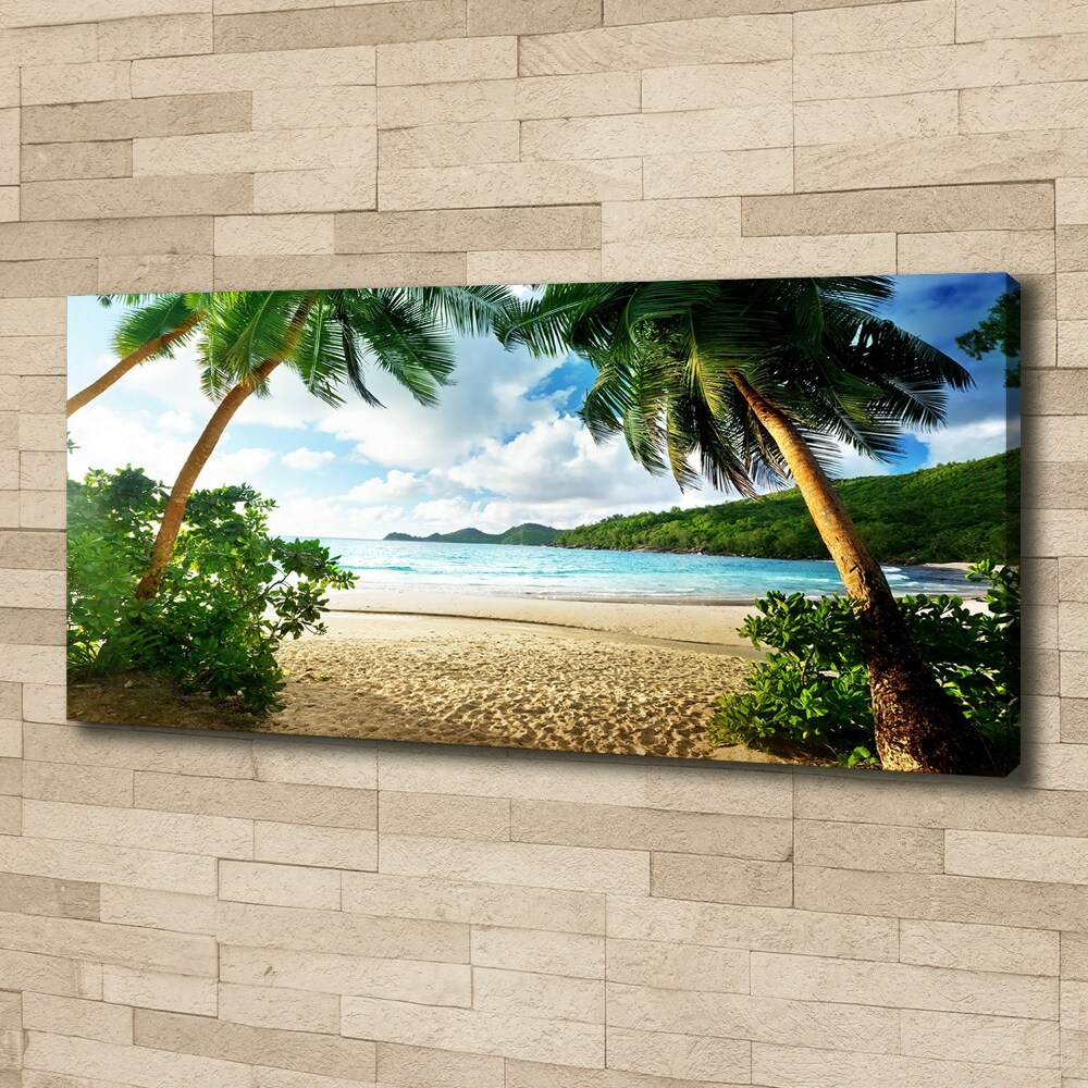 Tableau mural sur toile Palmiers sur la plage