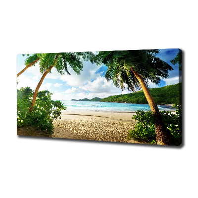 Tableau mural sur toile Palmiers sur la plage