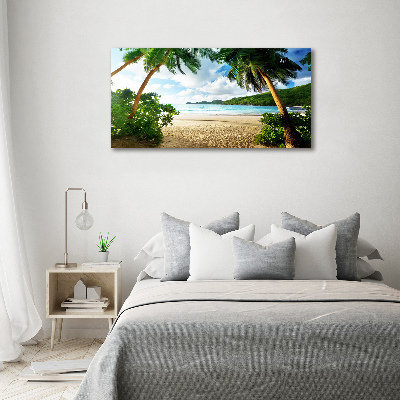 Tableau mural sur toile Palmiers sur la plage