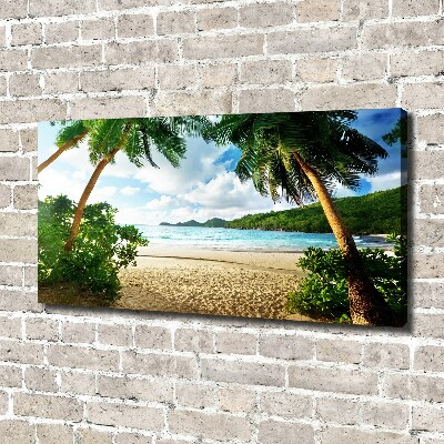 Tableau mural sur toile Palmiers sur la plage