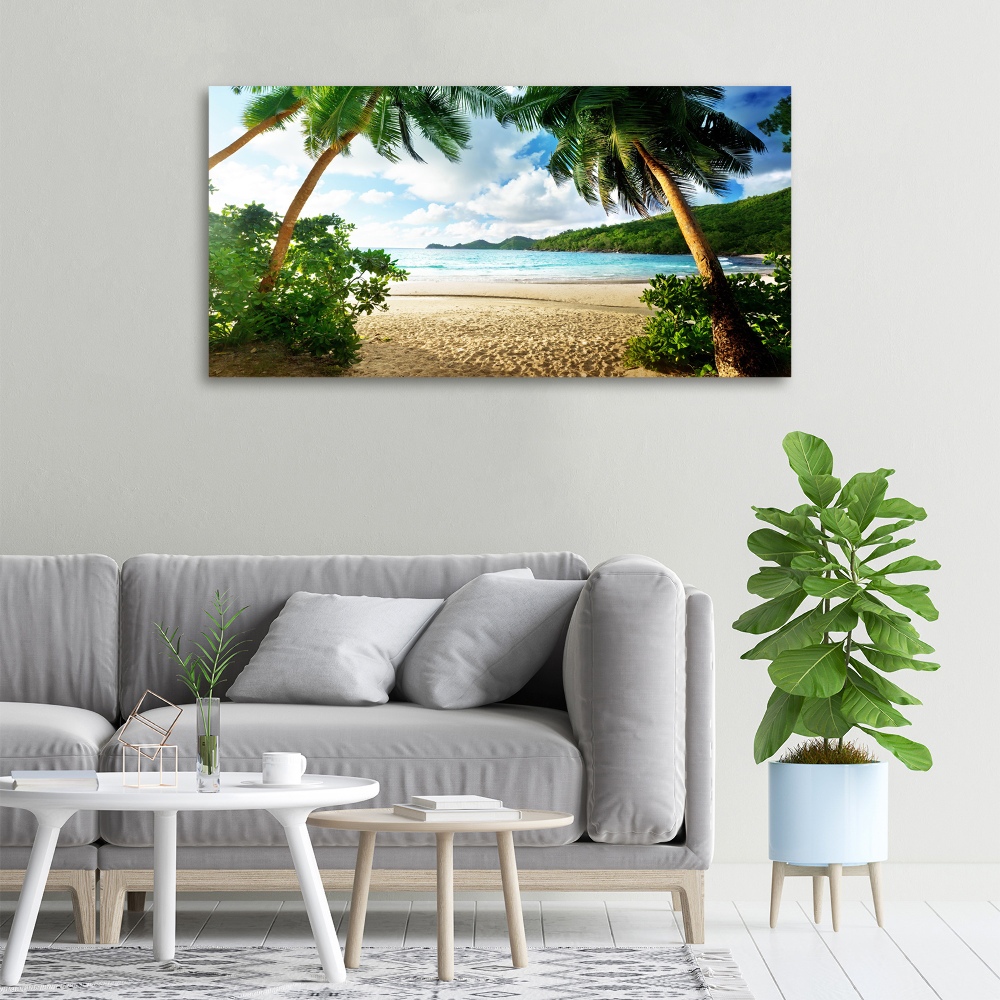 Tableau mural sur toile Palmiers sur la plage