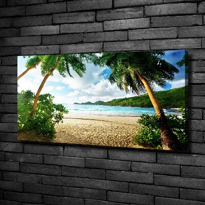 Tableau mural sur toile Palmiers sur la plage