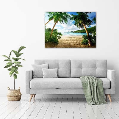 Tableau mural sur toile Palmiers sur la plage