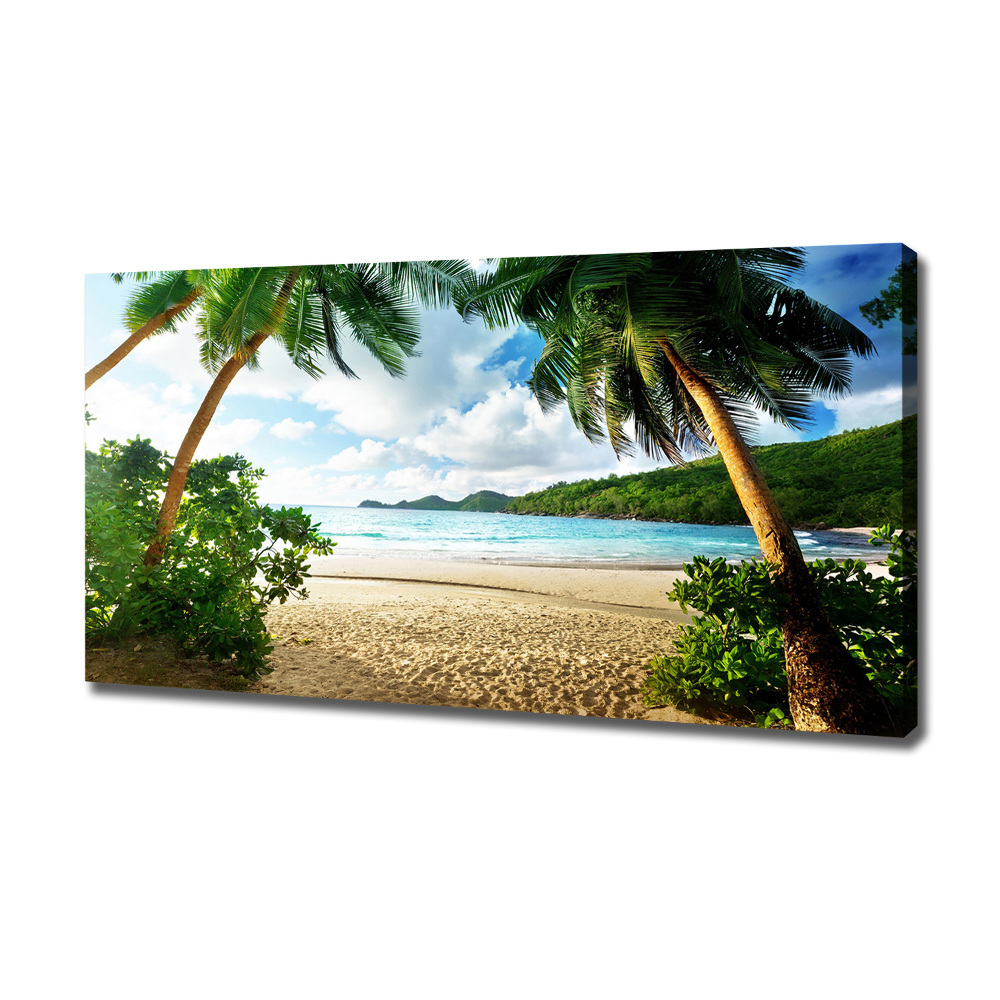 Tableau mural sur toile Palmiers sur la plage