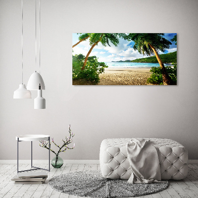 Tableau mural sur toile Palmiers sur la plage