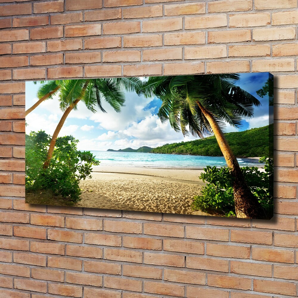 Tableau mural sur toile Palmiers sur la plage