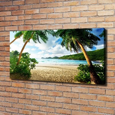 Tableau mural sur toile Palmiers sur la plage