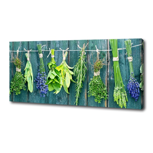 Tableau sur toile Les herbes sur un fil